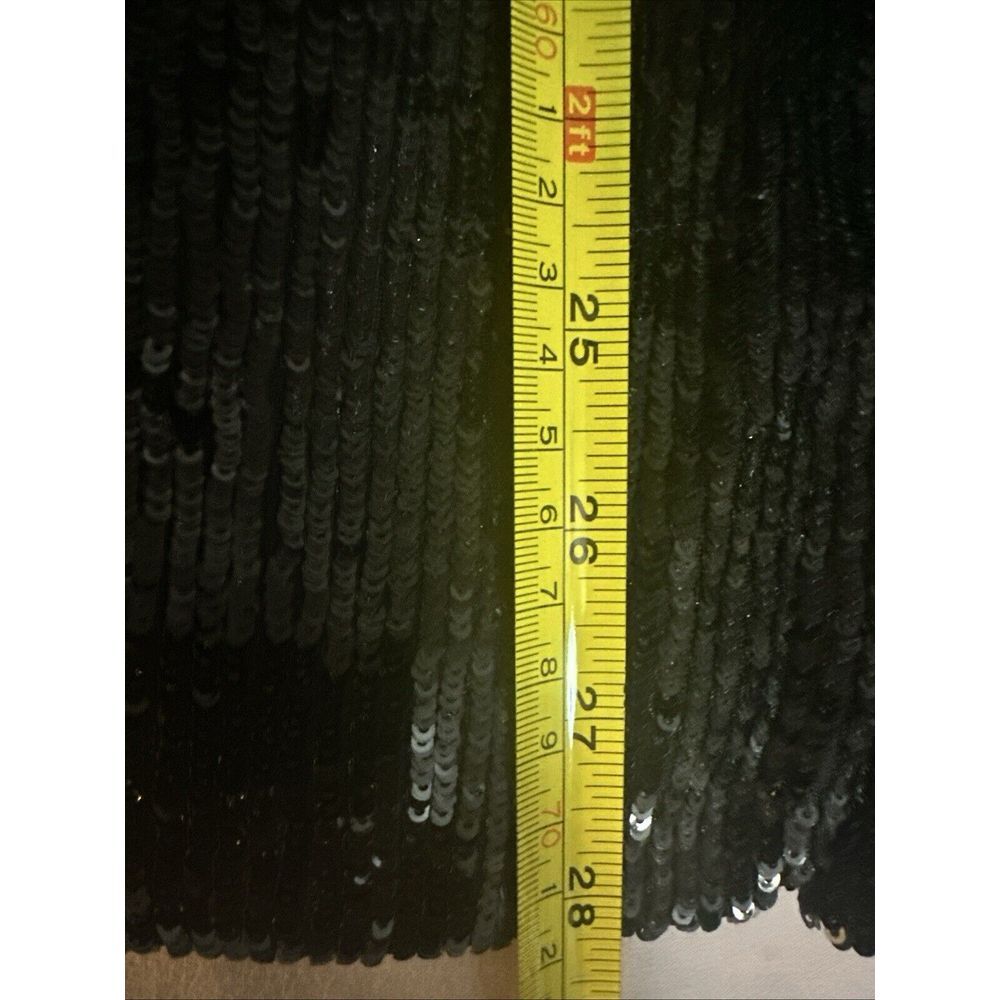 EXPRESS Black Sequin Open Face Boyfriend Tuxedo Blazer Size Small Party Shine - Picture 14 of 14